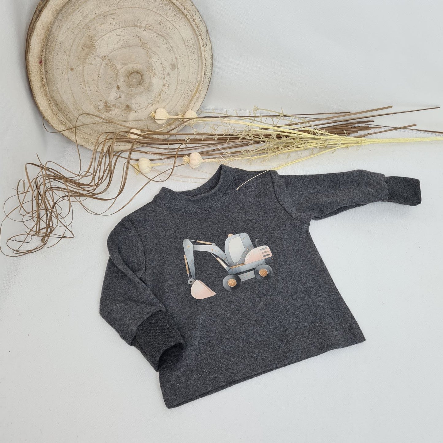 Kuscheliges Sweatshirt mit niedlichem Bagger-Print