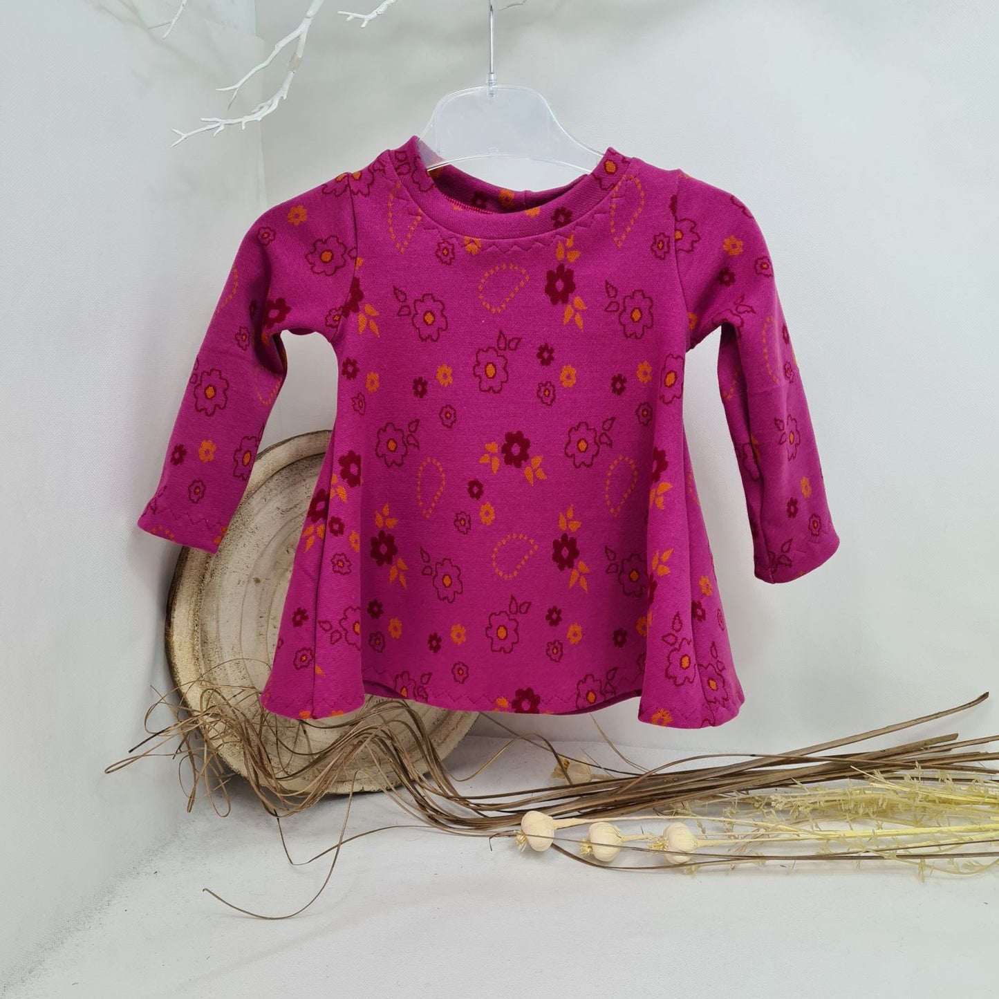 Zauberhaftes Jacquard-Kleid in Pink – weich, bequem & stilvoll
