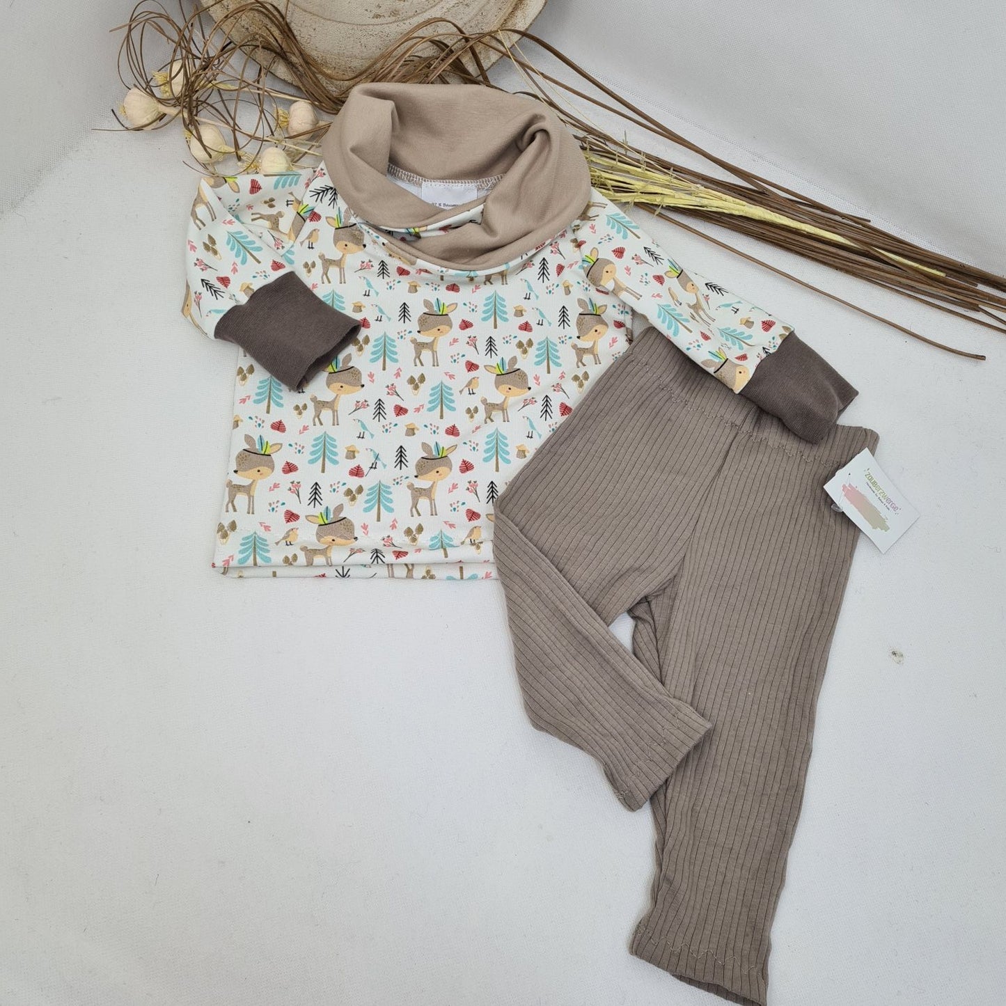 Sweat-Hoodie „Boho-Reh“ – Mit Statement-Kragen