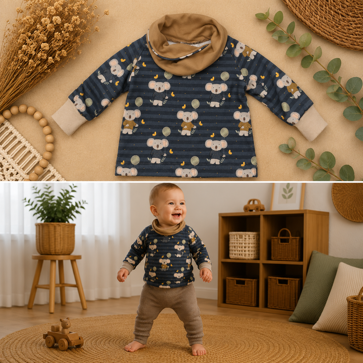 🐭 Zauberhaftes Maus-Abenteuer – gemütliches Sweatshirt mit Hoodie-Kragen