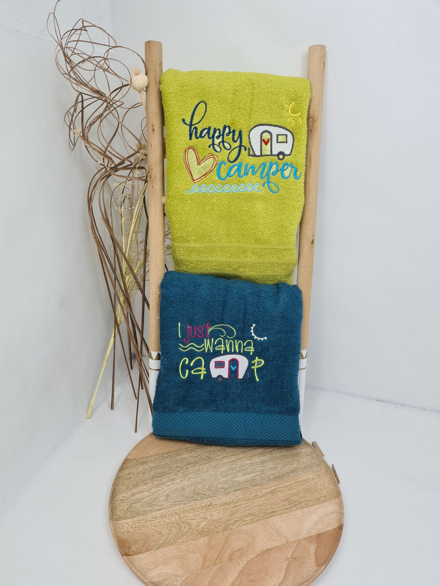 Duschtuch für Campingfreunde 70x140 - individualisierbar - Zauberzwerge