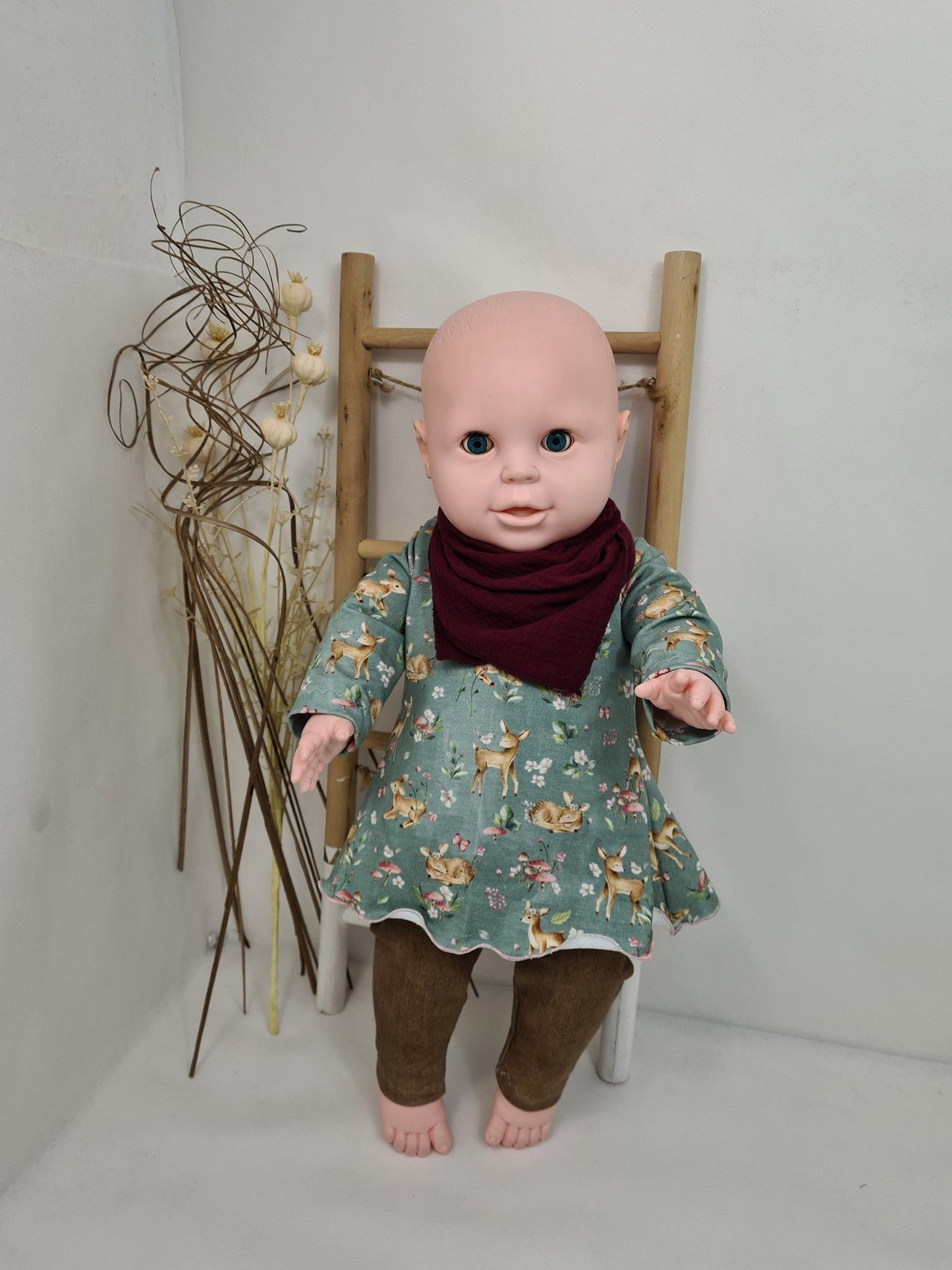 Musselintuch zum Binden (40x40 cm) in Bordeaux-Rot - Zauberzwerge