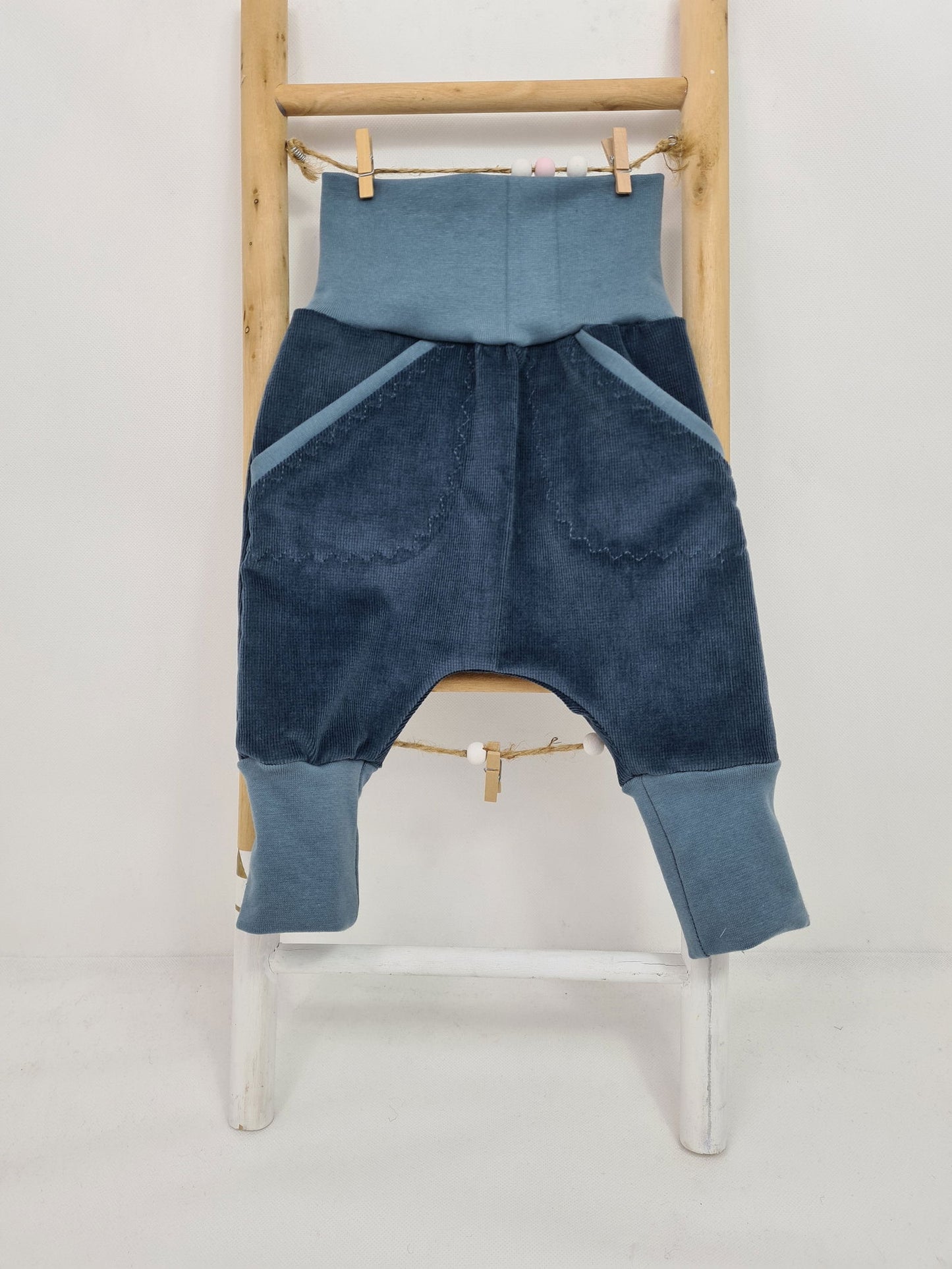 Pumphose Cordjersey Jeansblau - Zauberzwerge