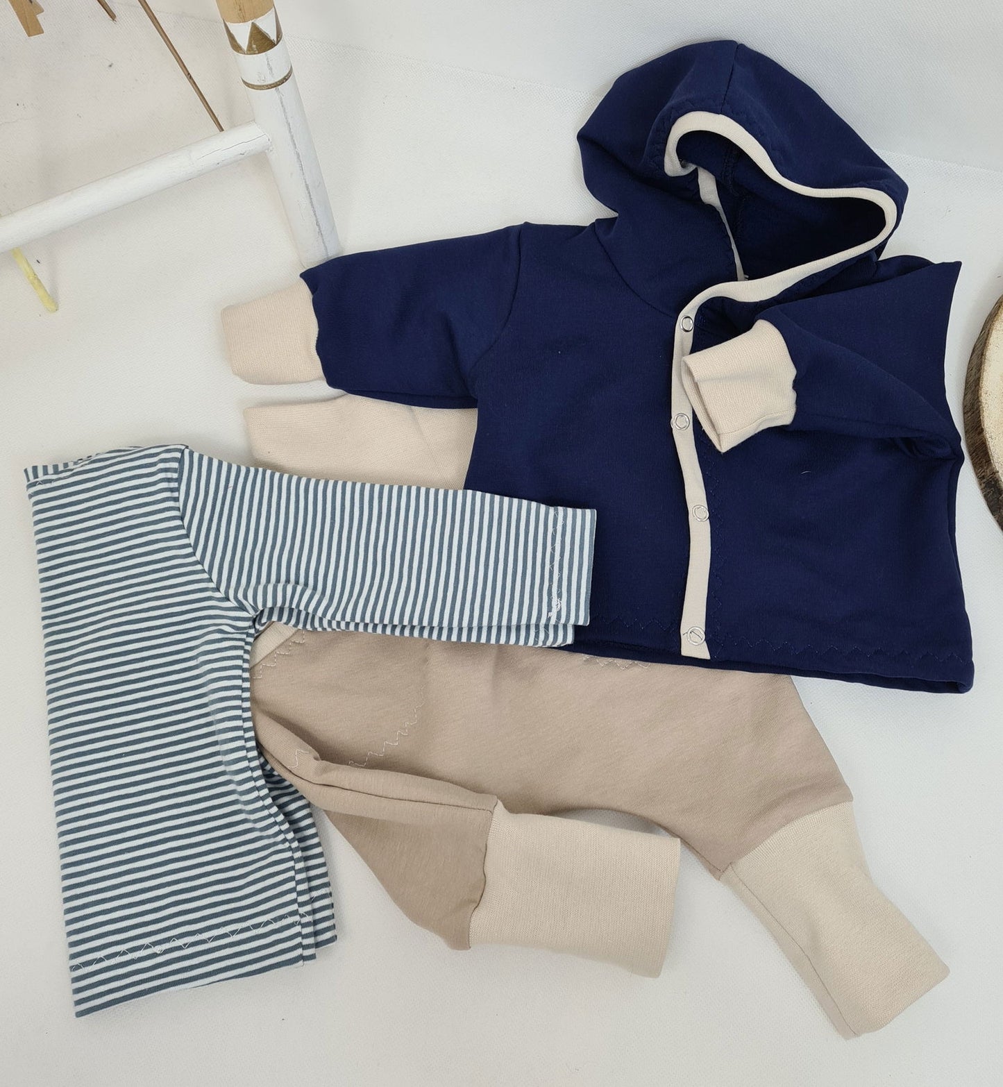 Pumphose mitwachsend aus French Terry in beige - Zauberzwerge