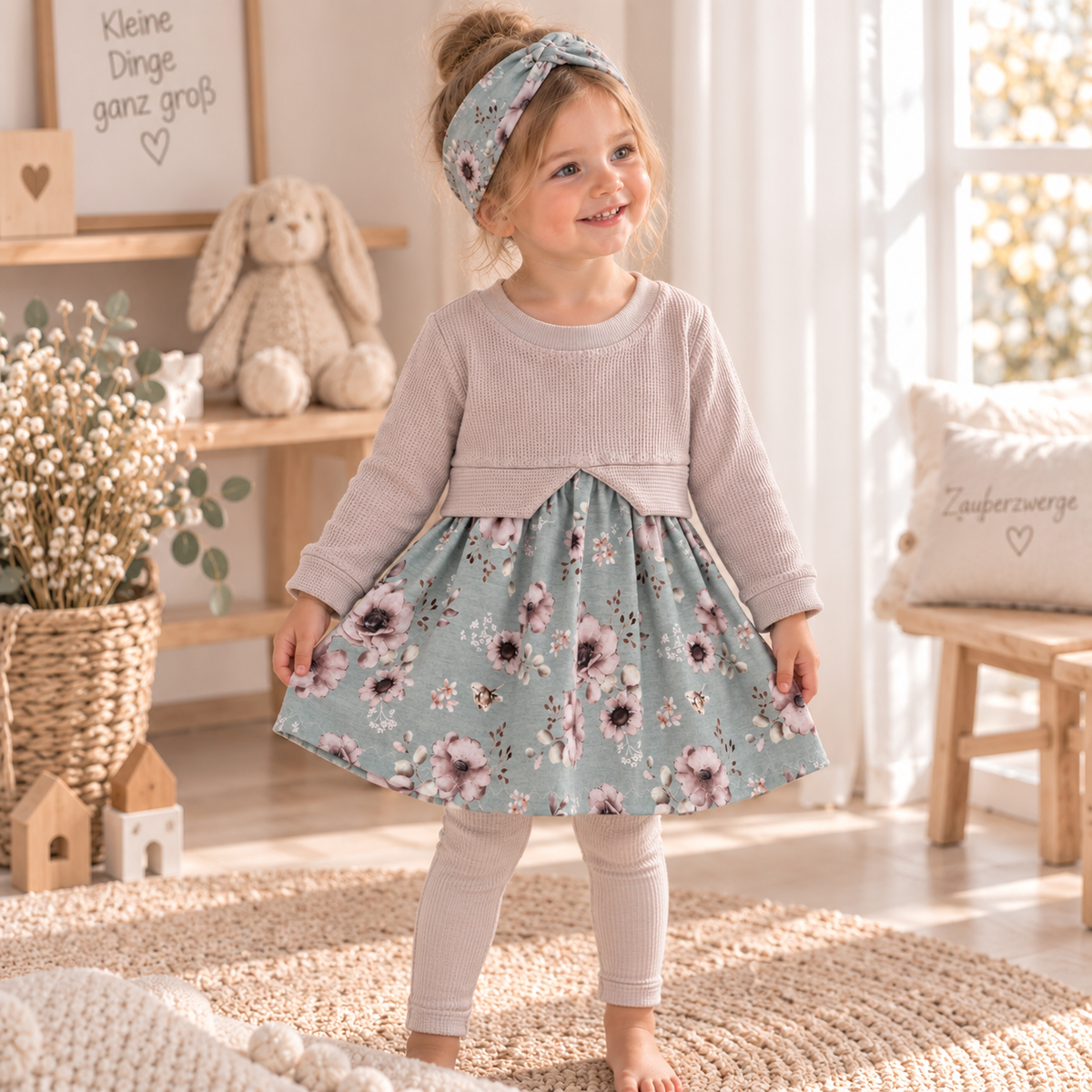 Girly Sweat mit Rosenmuster