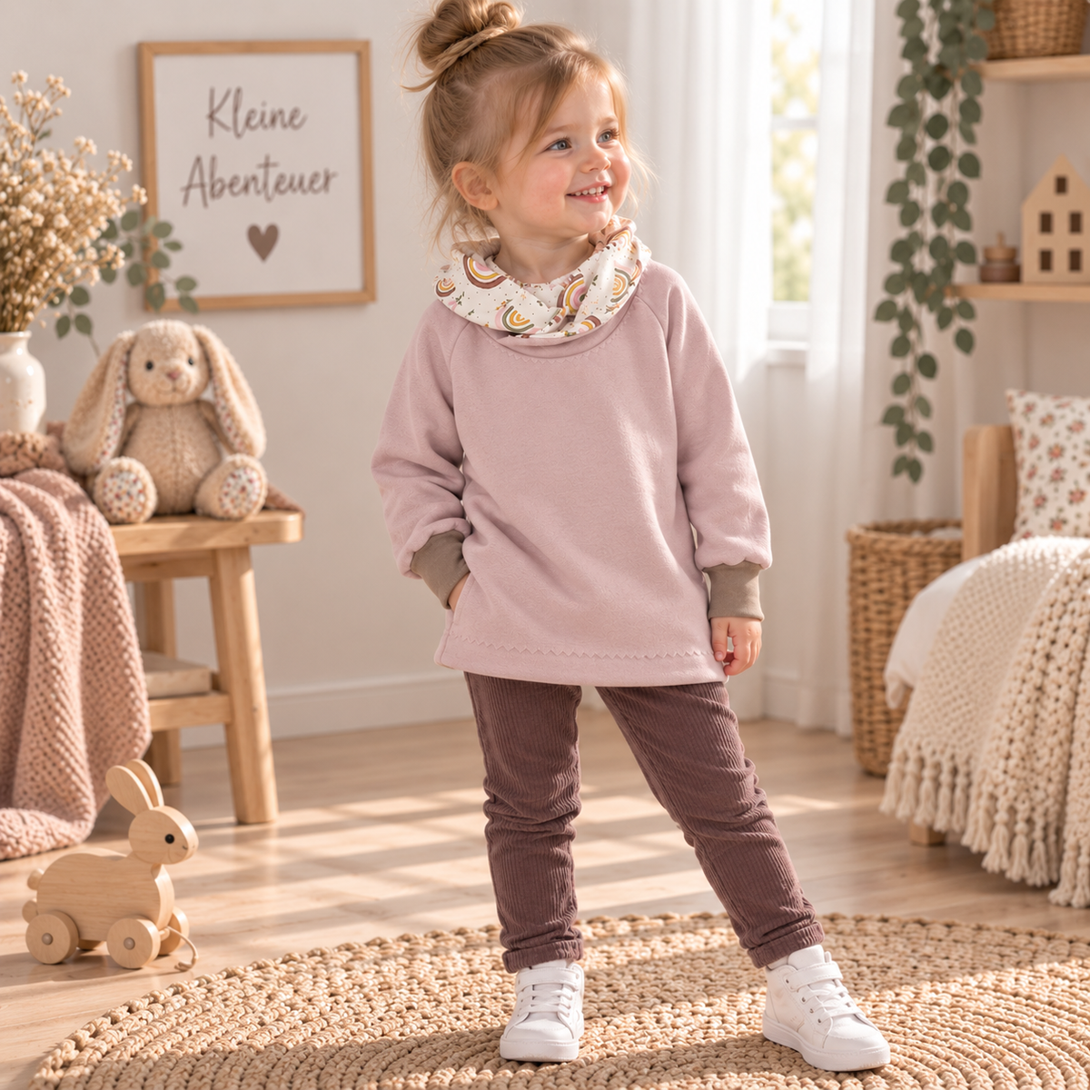 Kuschelig weiches Sweatshirt in Altrosa