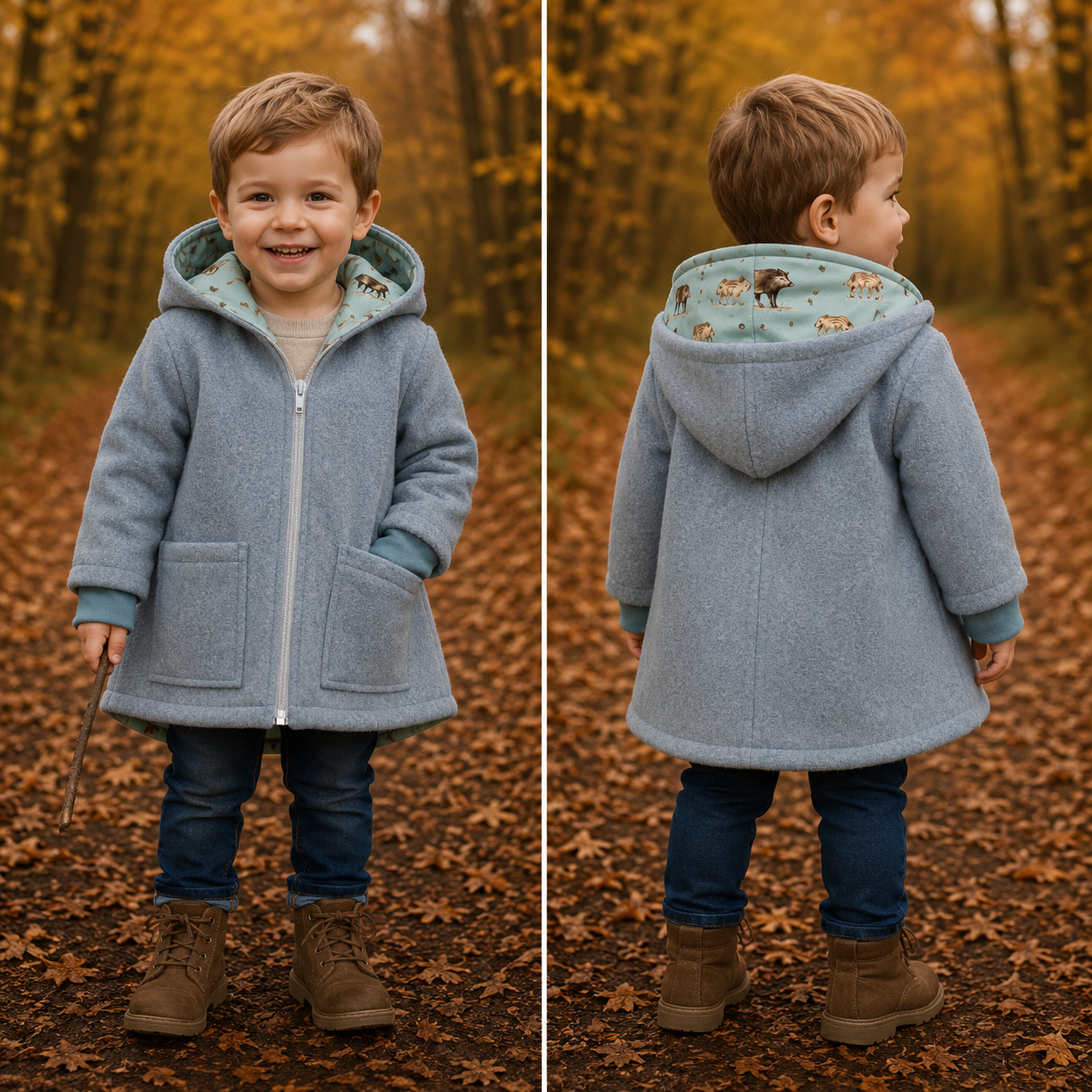 Wollwalk-Jacke verschiedene Farben – Warm, Bequem & Praktisch