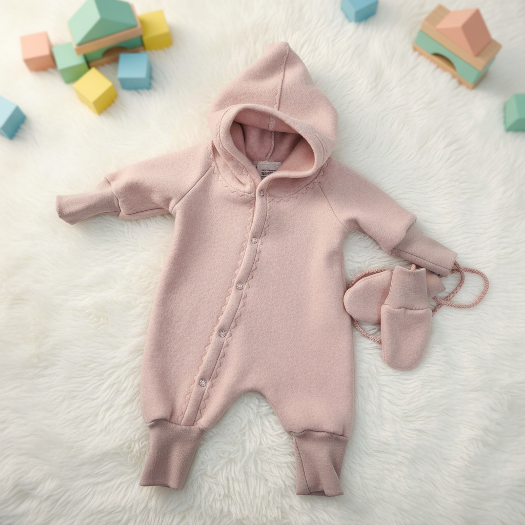 🤍 Baby Baumwoll-Fleece Overall – kuschelig weich & natürlich 🤍