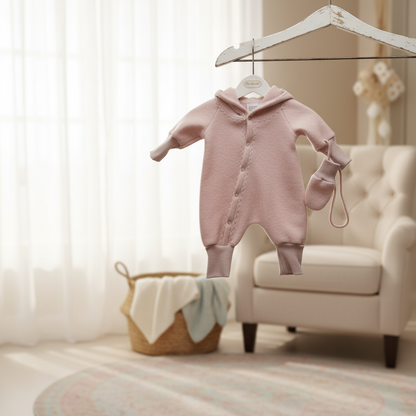 🤍 Baby Baumwoll-Fleece Overall – kuschelig weich & natürlich 🤍