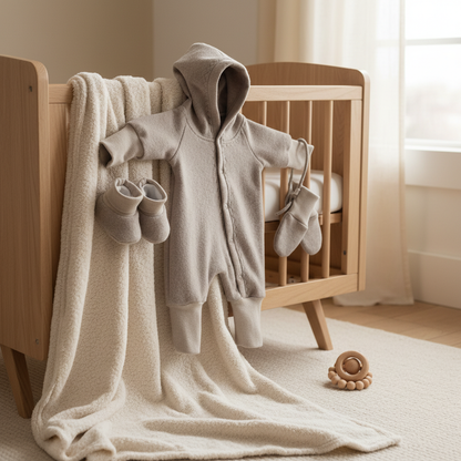 🤍 Baby Baumwoll-Fleece Overall – kuschelig weich & natürlich 🤍