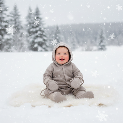 🤍 Baby Baumwoll-Fleece Overall – kuschelig weich & natürlich 🤍