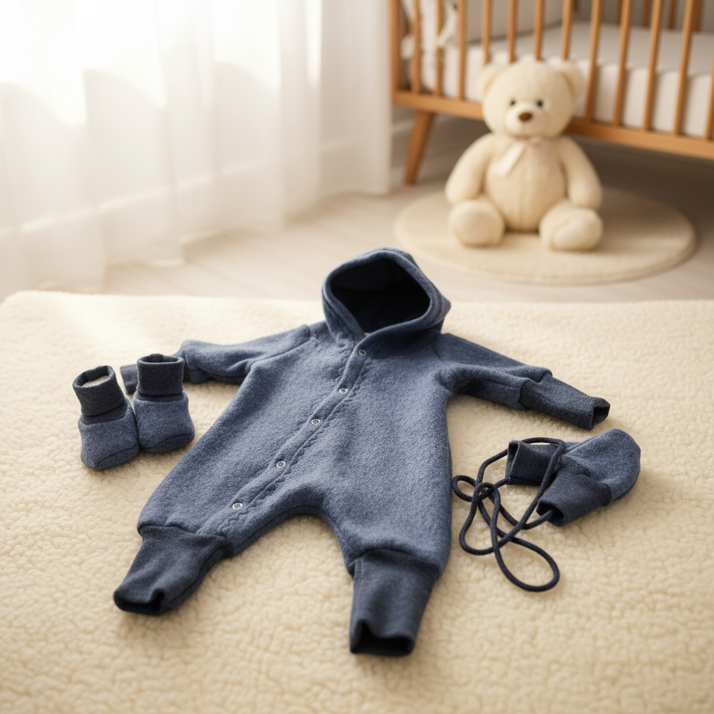 🤍 Baby Baumwoll-Fleece Overall – kuschelig weich & natürlich 🤍