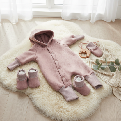 🤍 Baby Baumwoll-Fleece Overall – kuschelig weich & natürlich 🤍