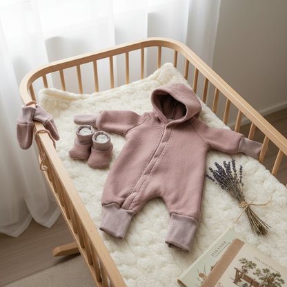 🤍 Baby Baumwoll-Fleece Overall – kuschelig weich & natürlich 🤍