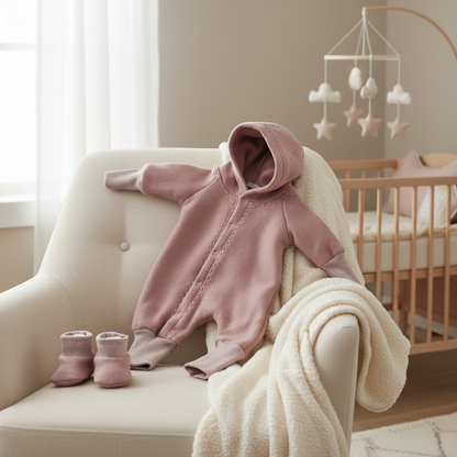 🤍 Baby Baumwoll-Fleece Overall – kuschelig weich & natürlich 🤍