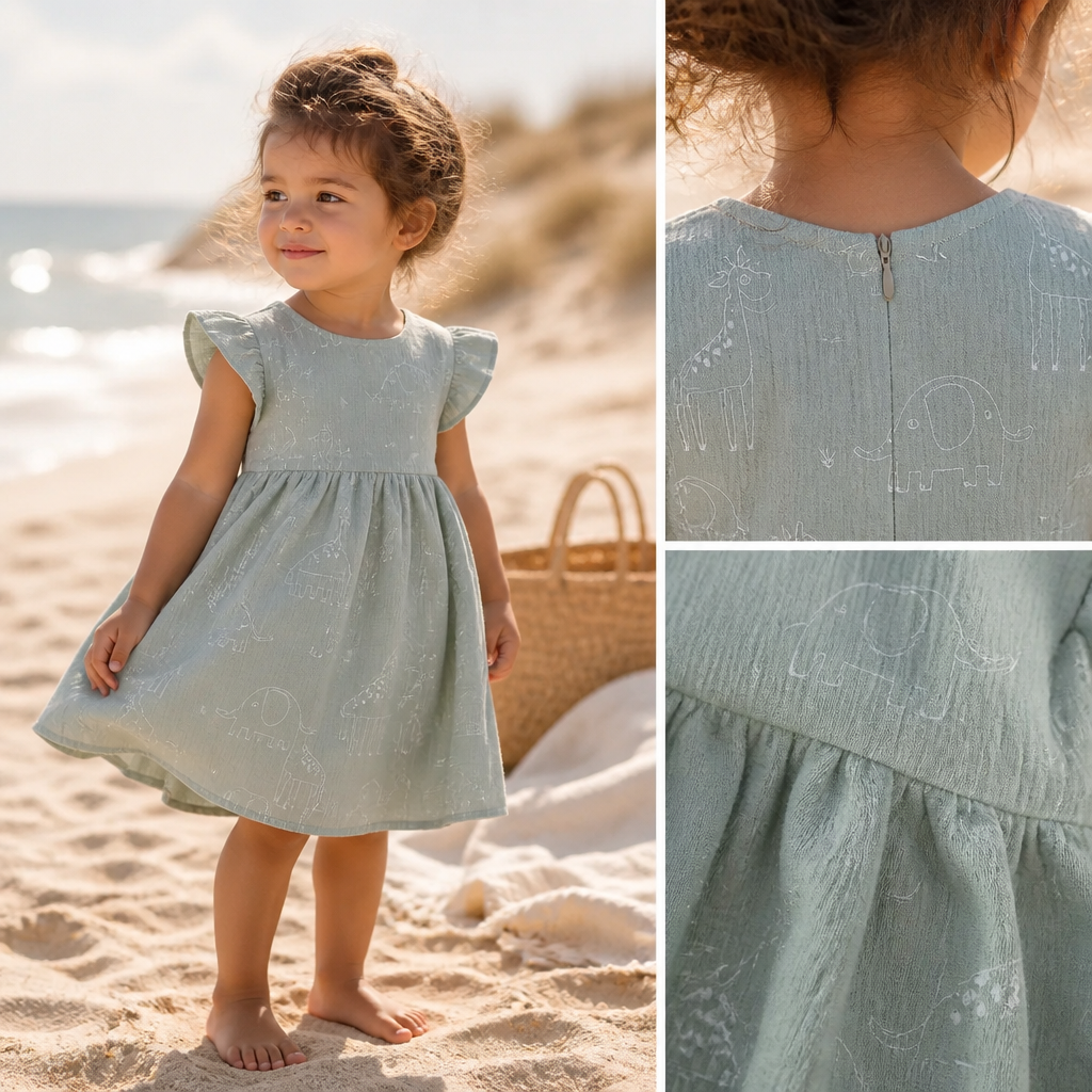 Zauberhaft leicht – Musselin Kleid für kleine Lieblingsmenschen