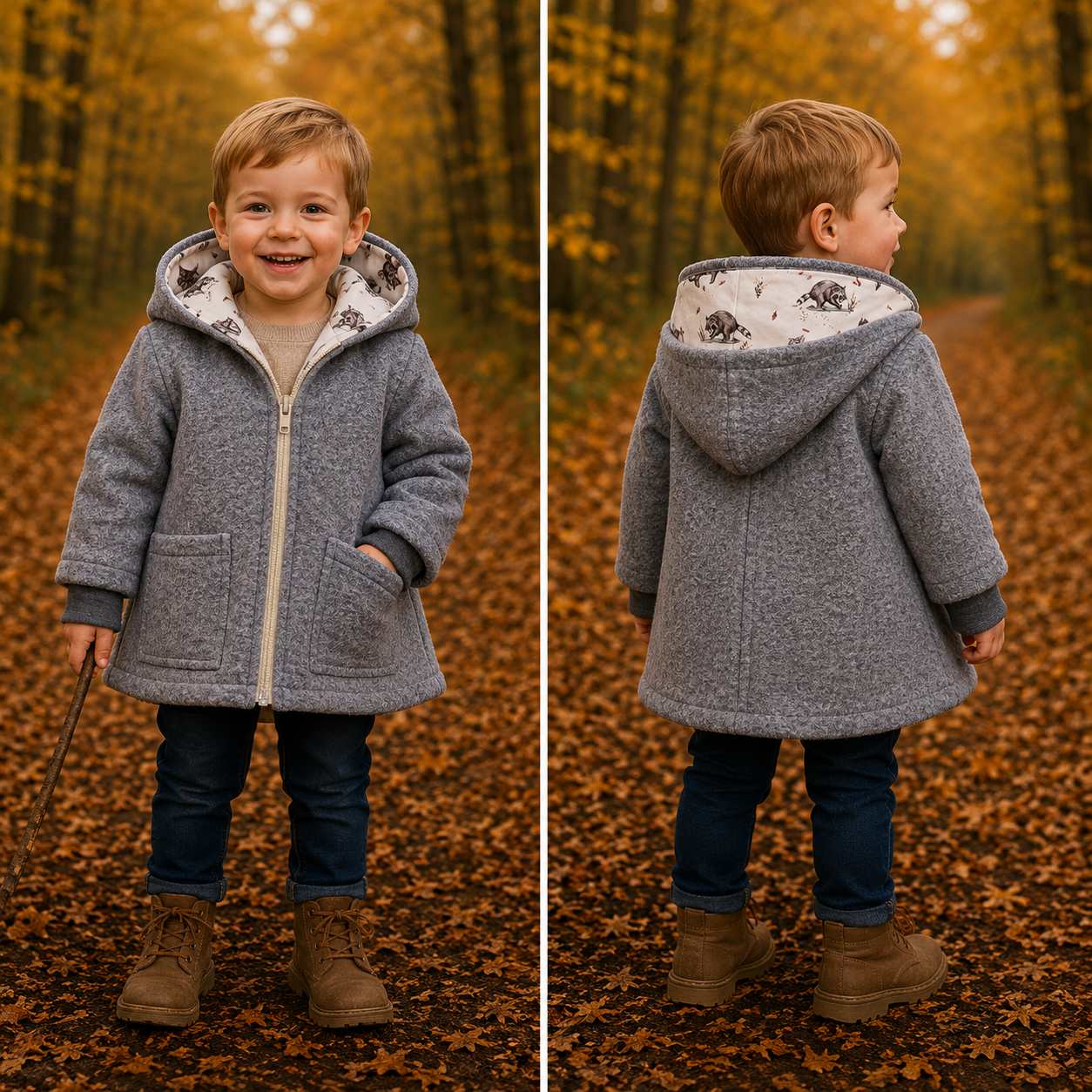 Wollwalk-Jacke verschiedene Farben – Warm, Bequem & Praktisch