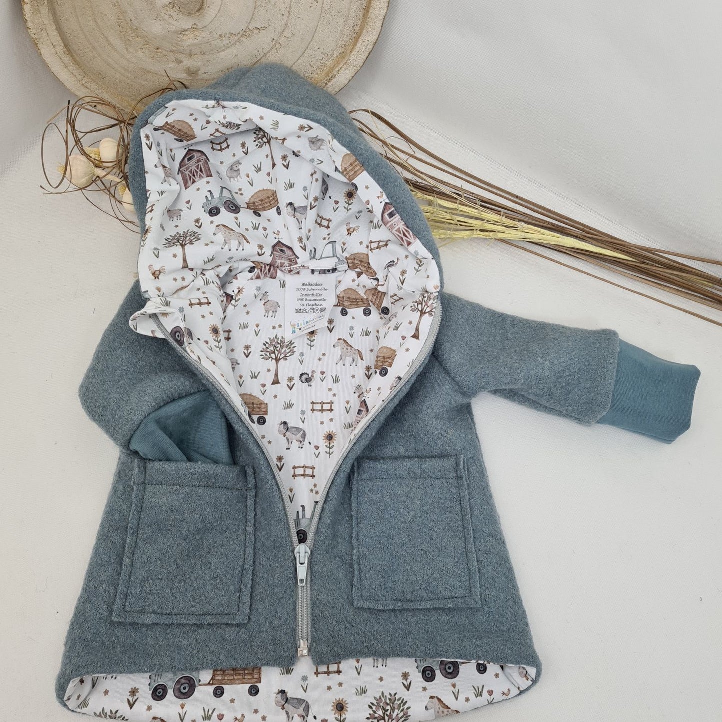 Wollwalk-Jacke verschiedene Farben – Warm, Bequem & Praktisch