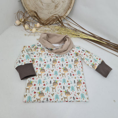 Sweat-Hoodie „Boho-Reh“ – Mit Statement-Kragen