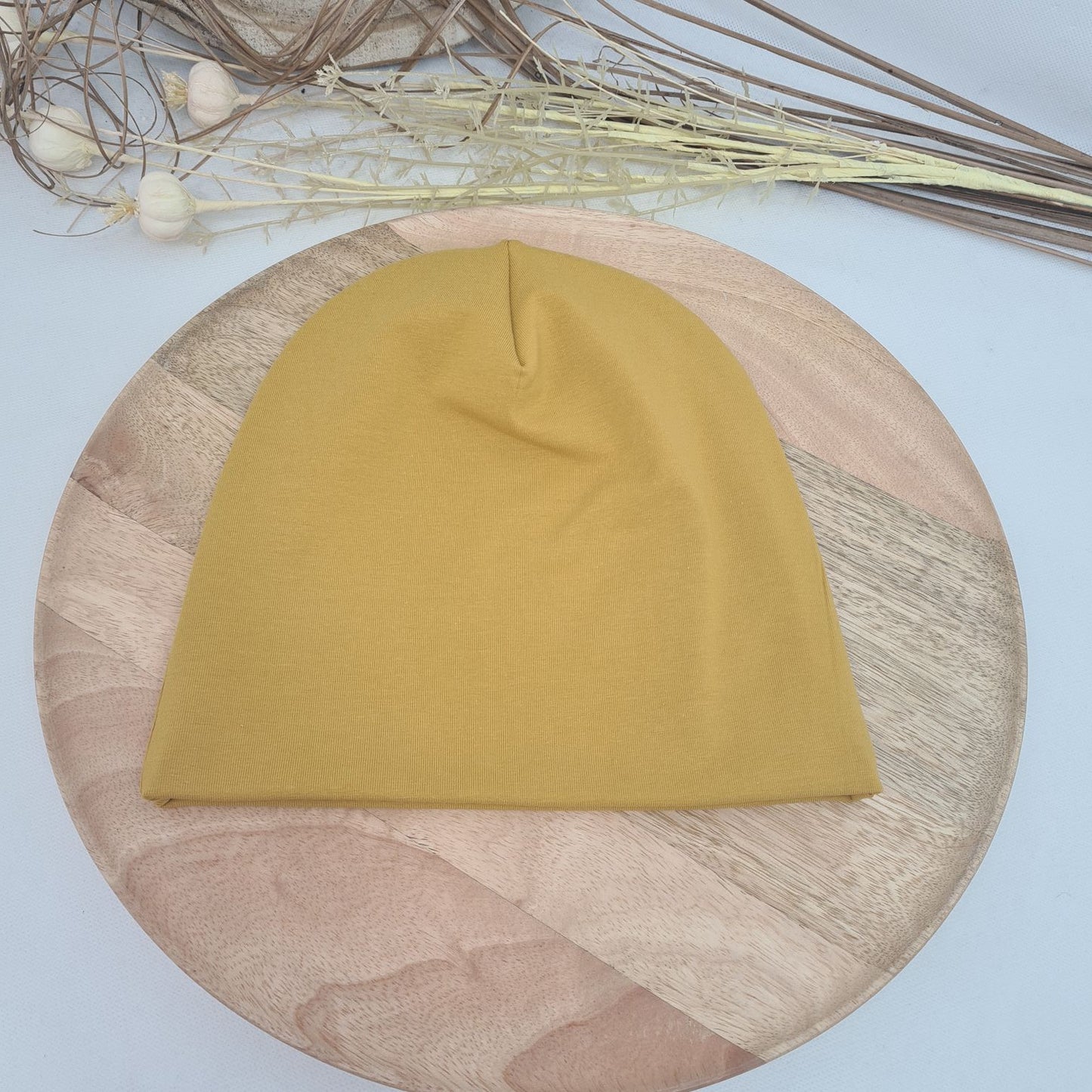 Beanie &  Loop – einzeln oder als Set in senfgelb