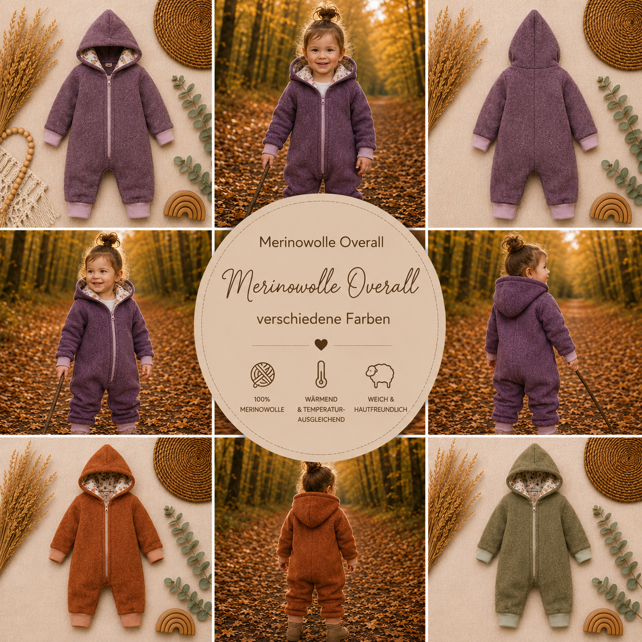 Merino Wollwalk Overall – 100 % Schurwolle (mulesingfrei)