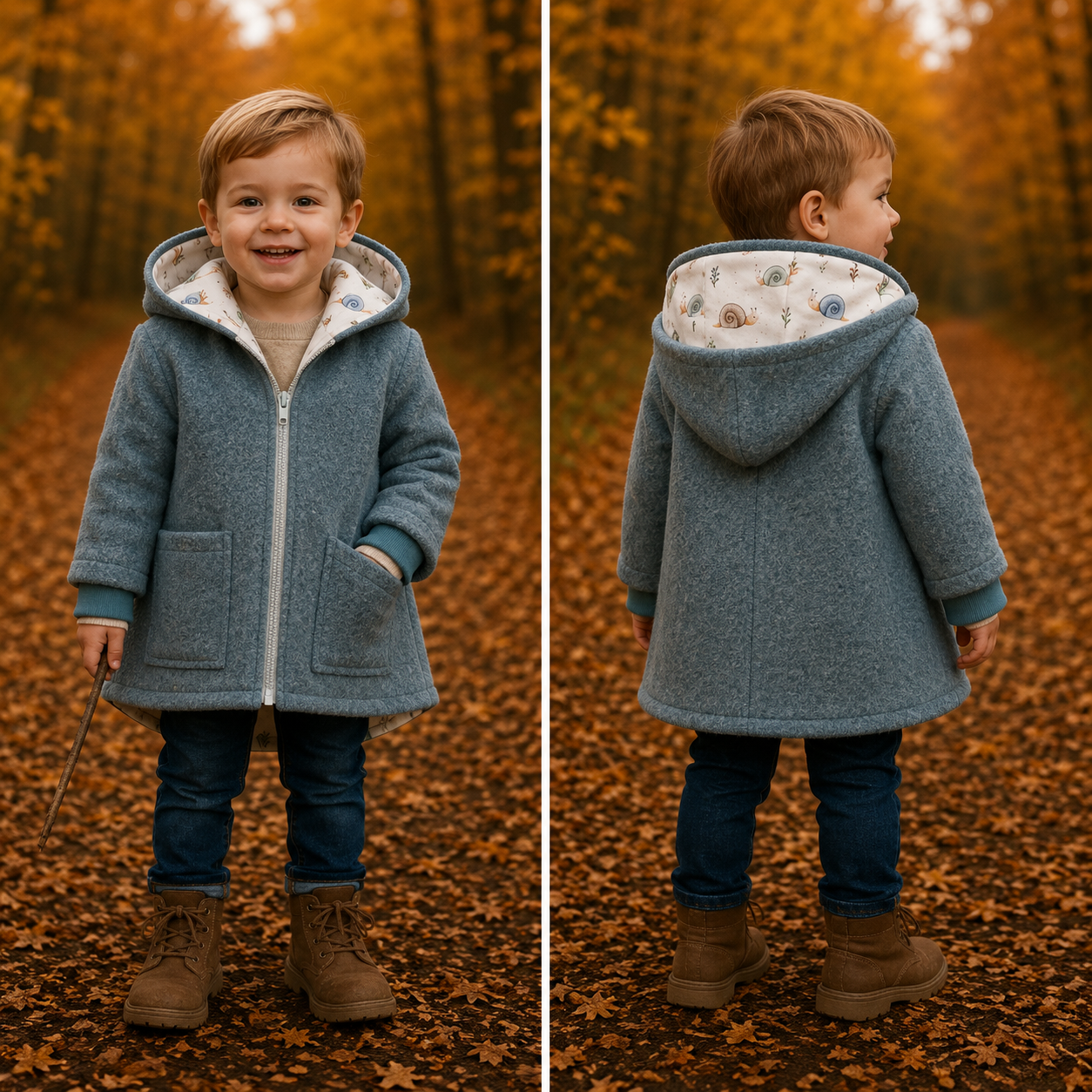Wollwalk-Jacke verschiedene Farben – Warm, Bequem & Praktisch