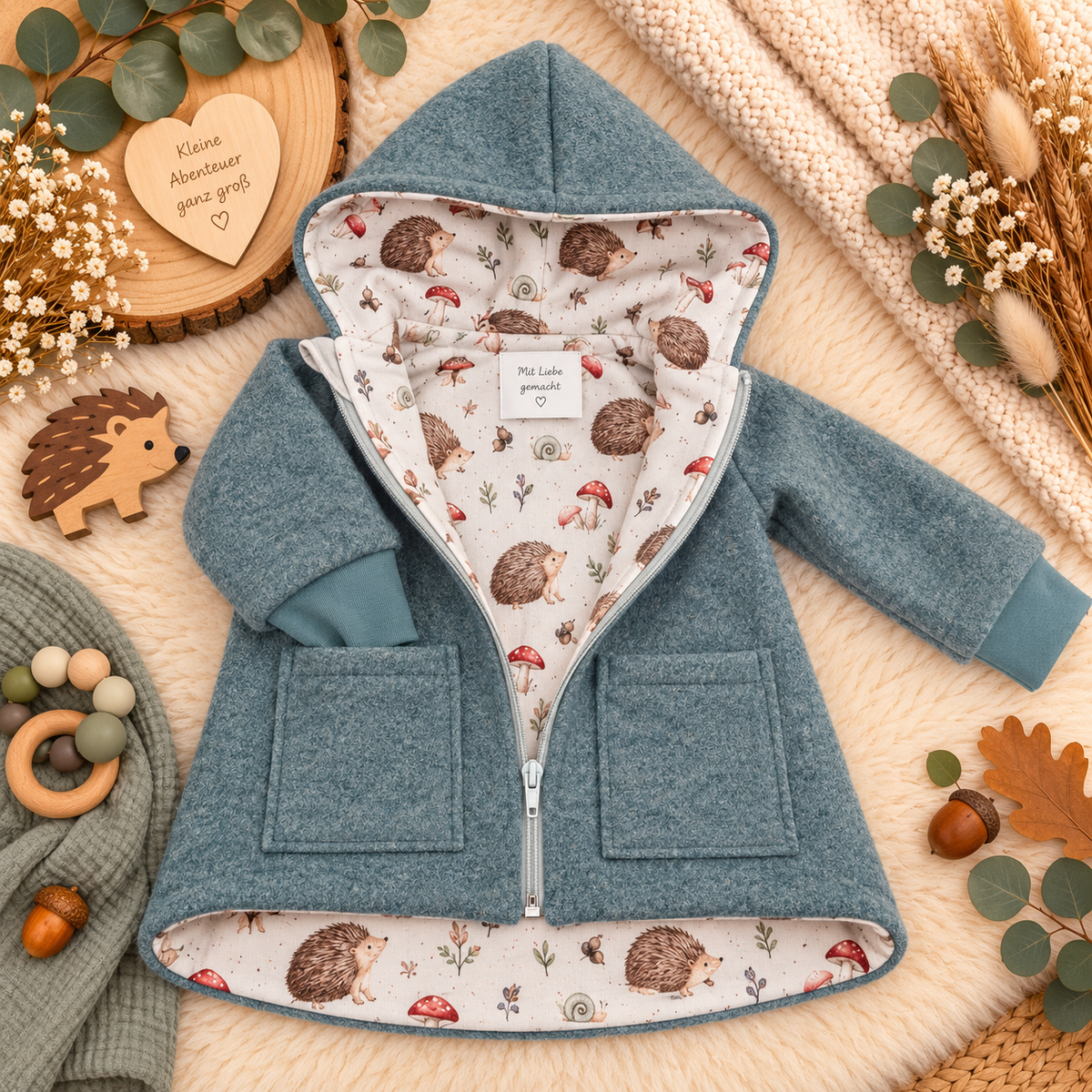 Wollwalk-Jacke verschiedene Farben – Warm, Bequem & Praktisch