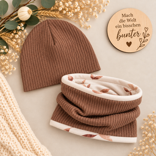 Kleiner Wohlfühlliebling – Beanie & Loop in Muscat ✨