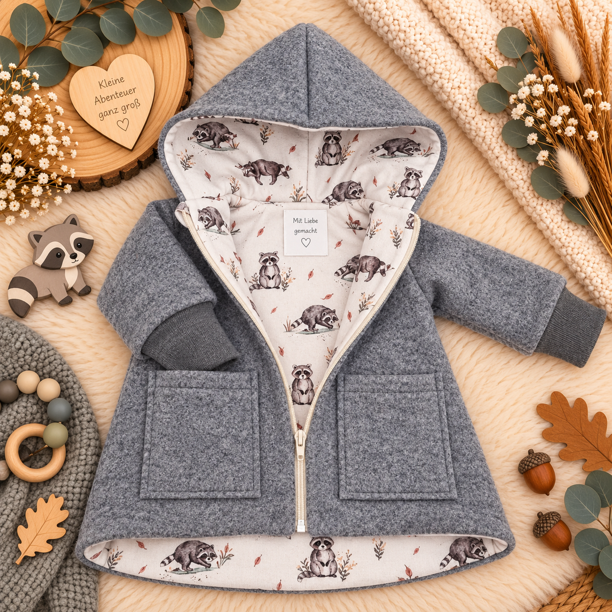 Wollwalk-Jacke verschiedene Farben – Warm, Bequem & Praktisch