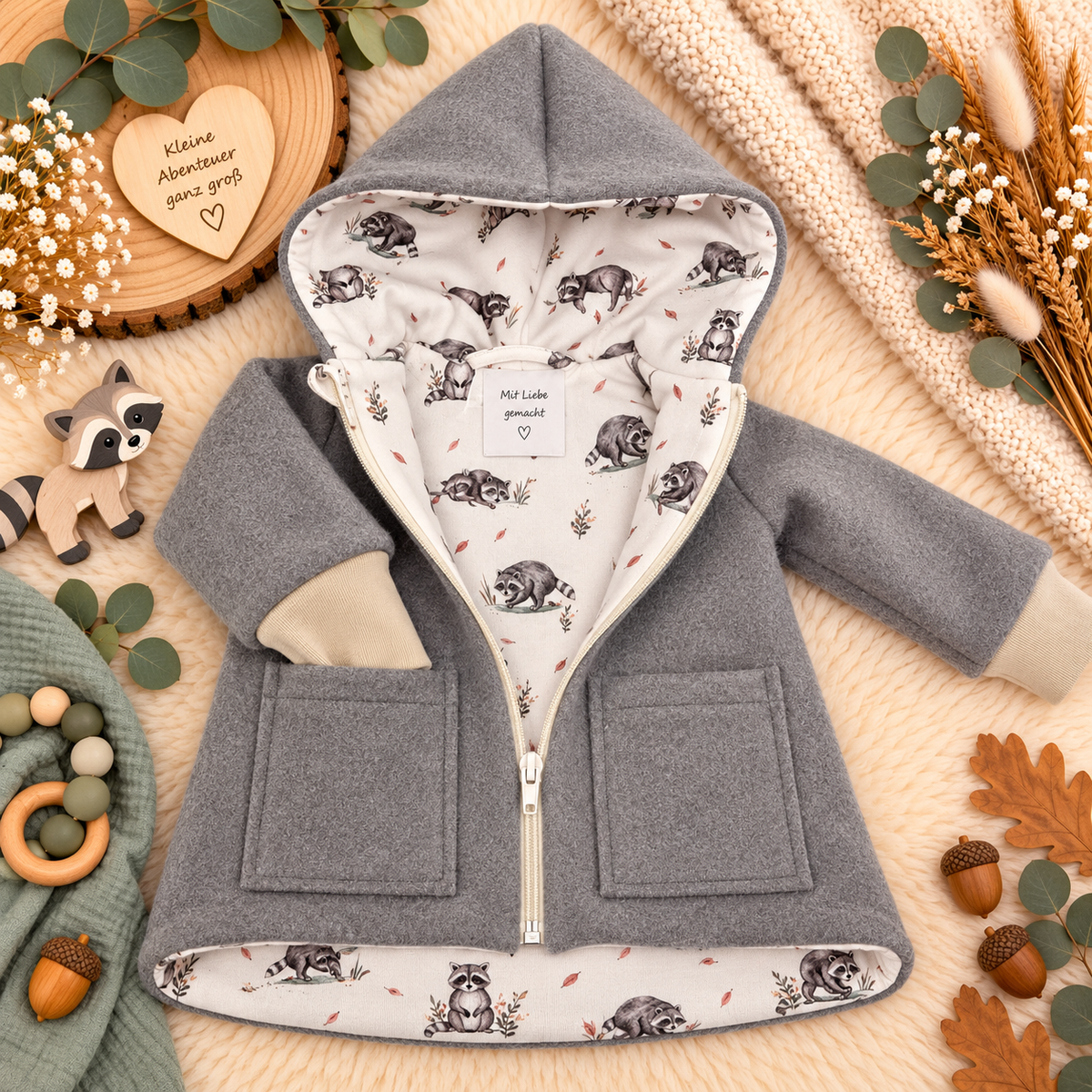 Wollwalk-Jacke verschiedene Farben – Warm, Bequem & Praktisch