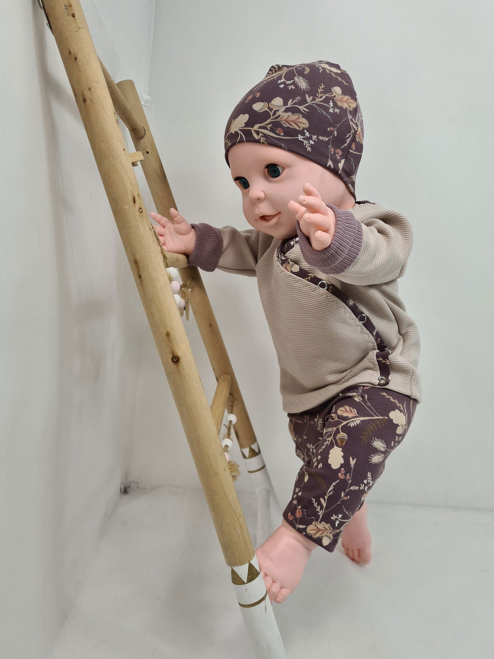 Baby-Set 3-tlg.– Wickeljacke, Leggings und Beanie - Zauberzwerge