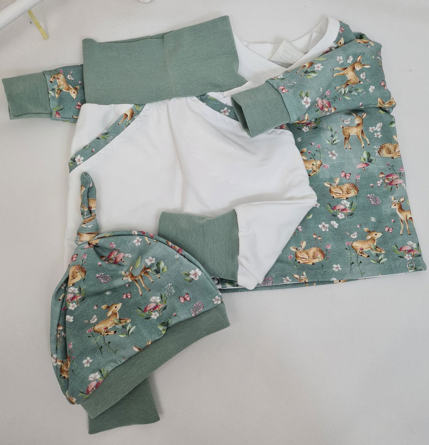 Babyset 3-tlg. aus French Terry - Zauberzwerge