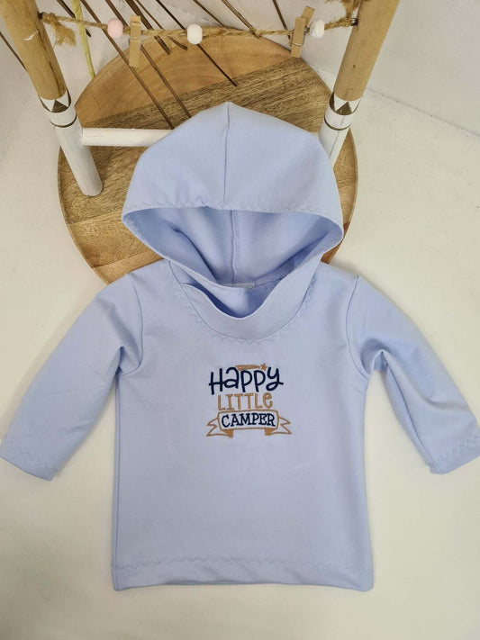 Hoodie mit Stickerei "Happy Little Camper" - Zauberzwerge