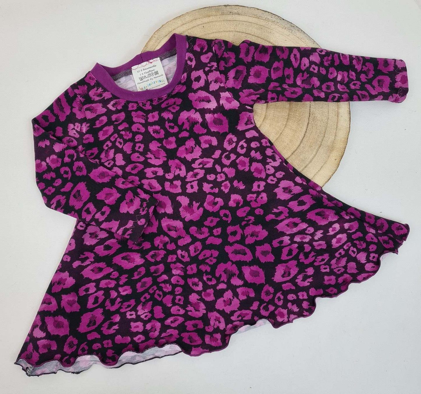 Kleid Leoprint Pink/Schwarz - Zauberzwerge