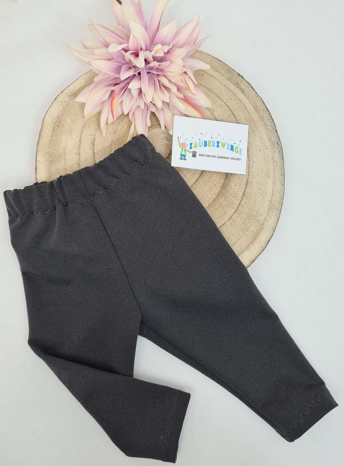 Legging graubraun aus French Terry - Zauberzwerge