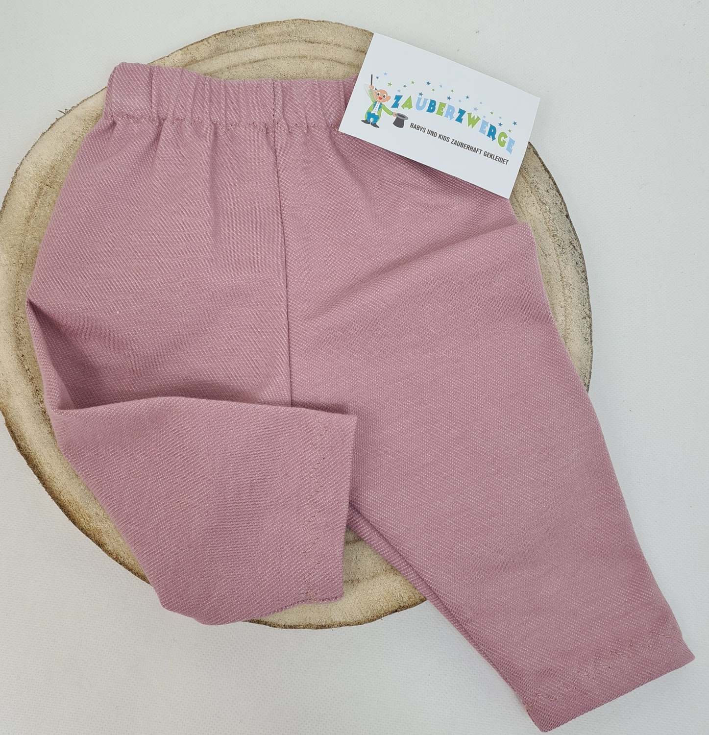 Leggings in Rosa im French Terry Jeansstyle - Zauberzwerge