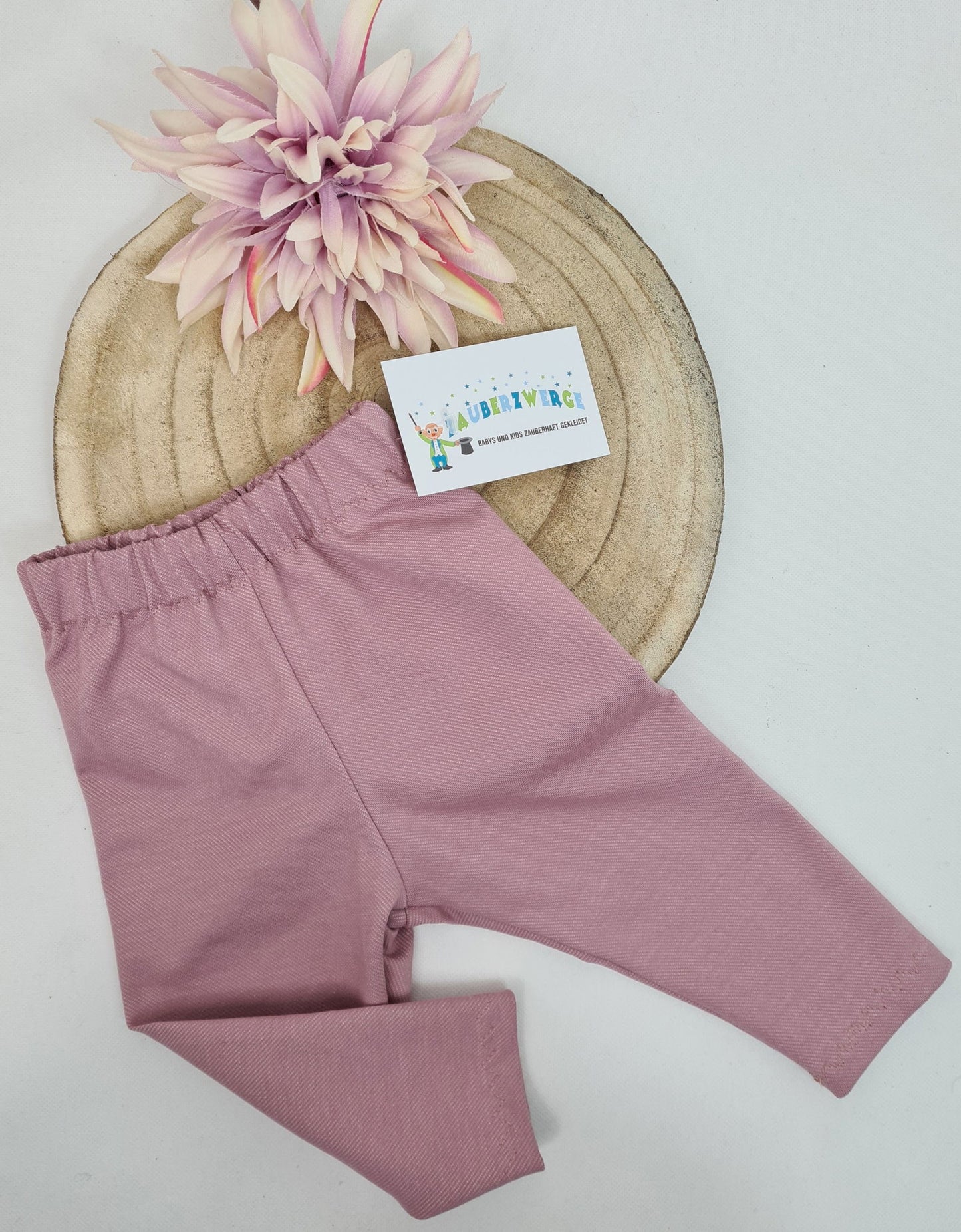 Leggings in Rosa im French Terry Jeansstyle - Zauberzwerge