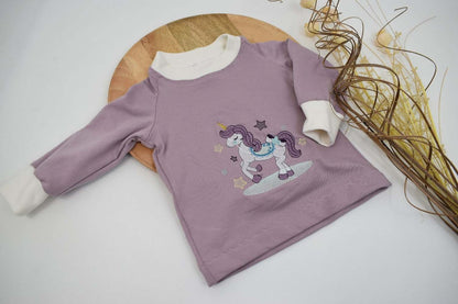 Sweatshirt mit Einhorn-Stickerei - Zauberzwerge