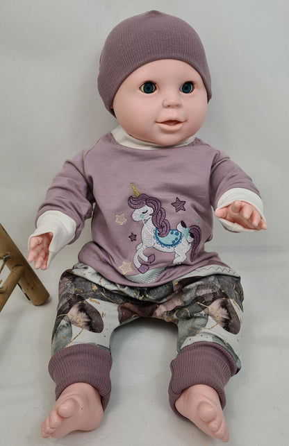 Sweatshirt mit Einhorn-Stickerei - Zauberzwerge