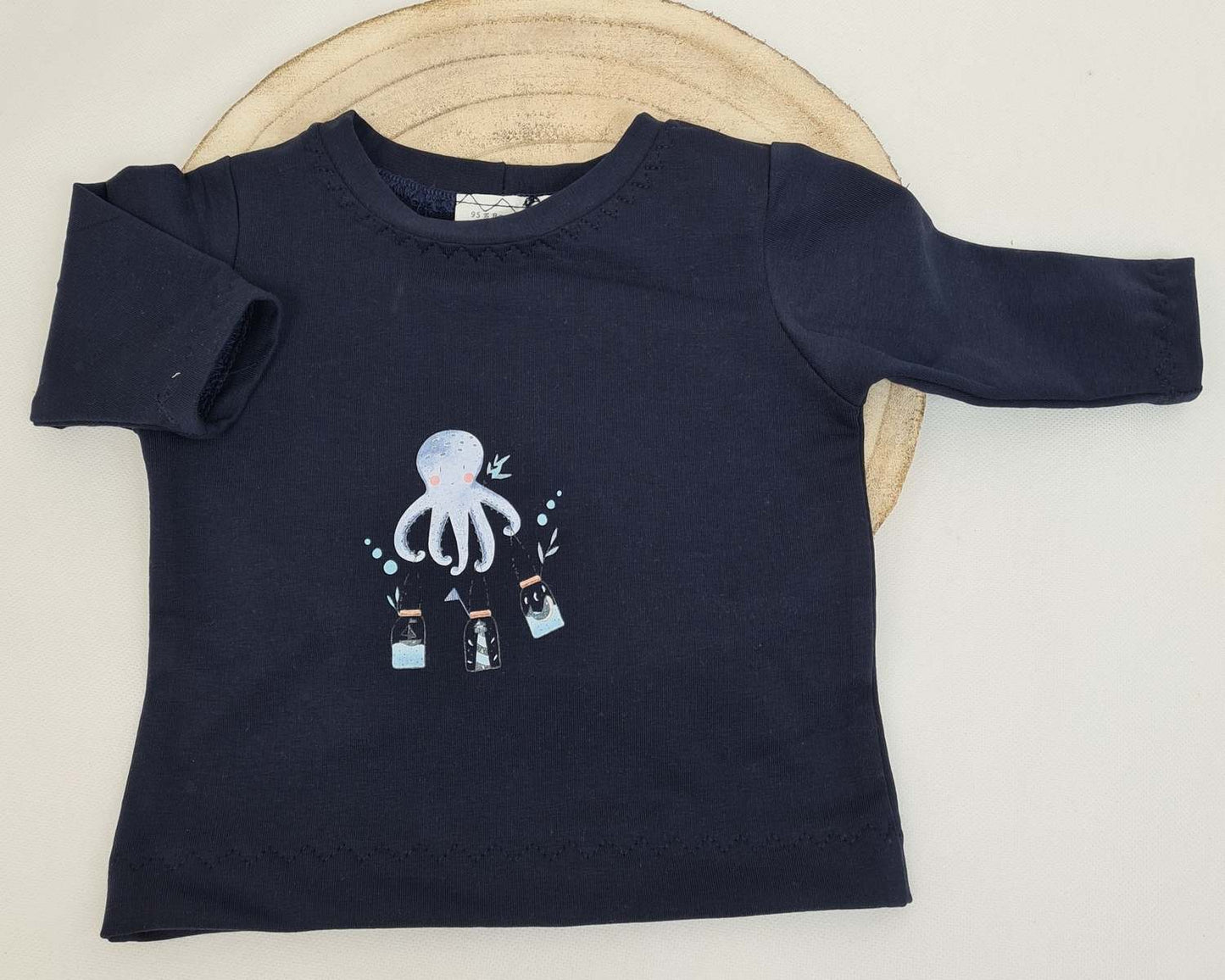 Sweatshirt mit Oktopus-Druck in zarten Tönen - Zauberzwerge