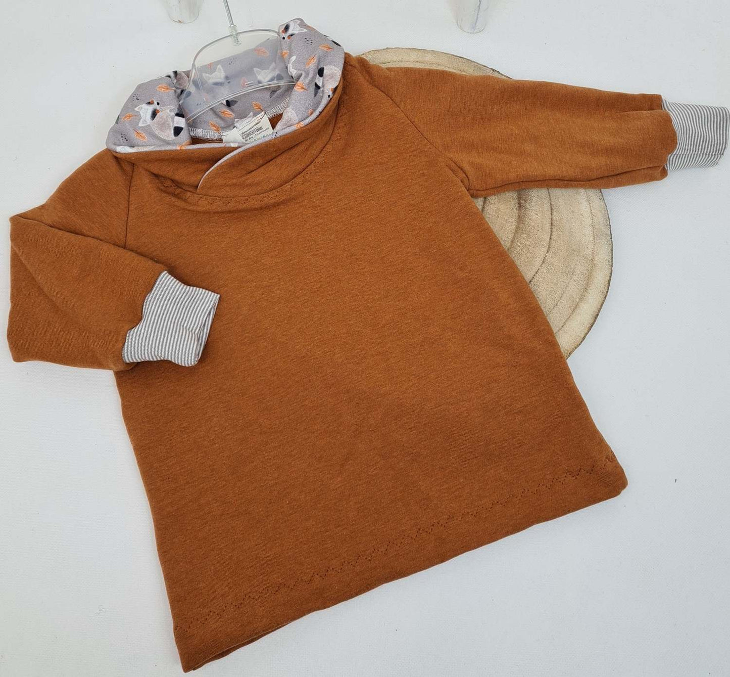 Sweatshirt terracotta mit Fuchsmotiv - Zauberzwerge