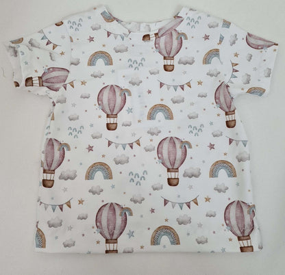 T-Shirt mit Ballonmotiv in Pastellfarben Größe 62-134 - Zauberzwerge
