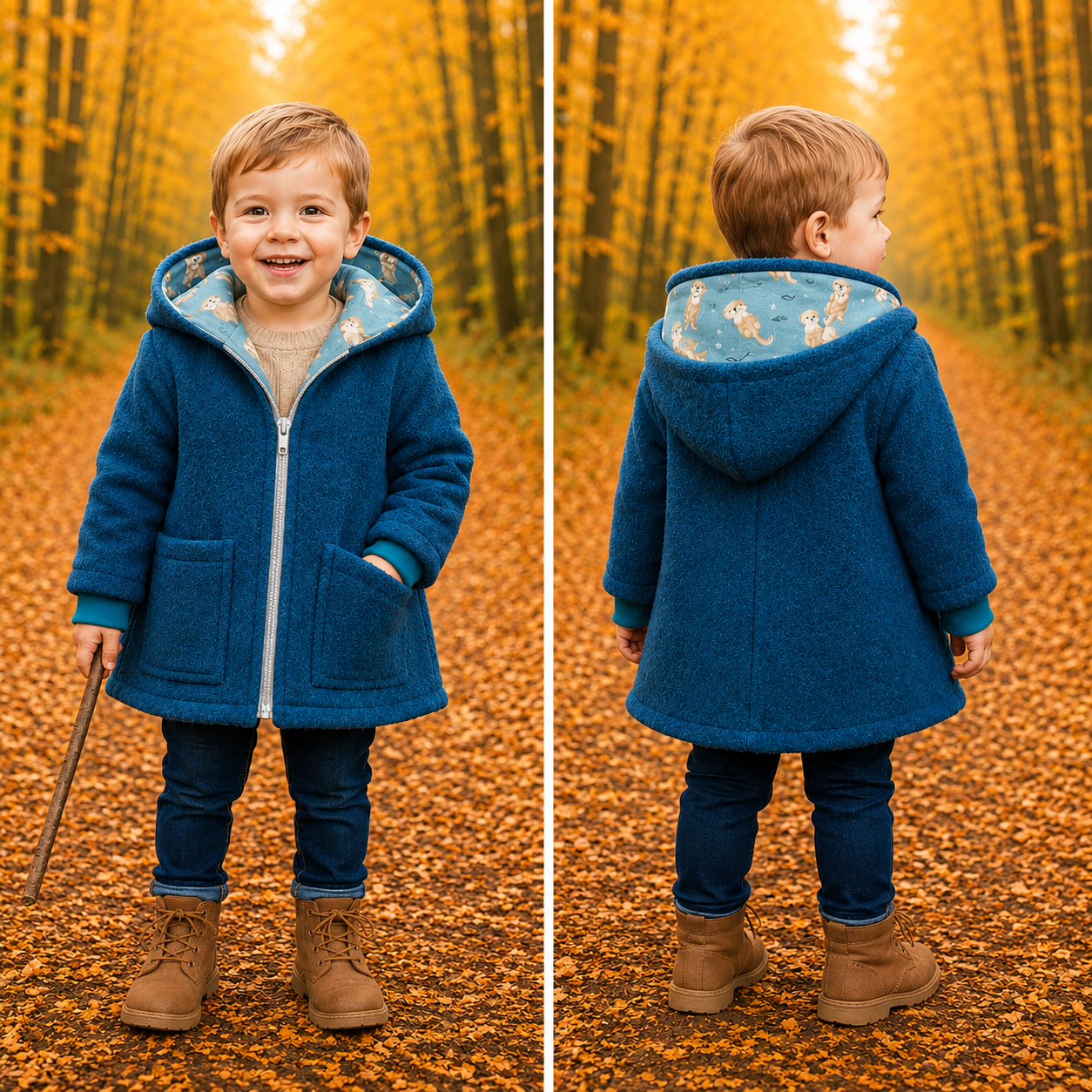 Wollwalk-Jacke verschiedene Farben – Warm, Bequem & Praktisch