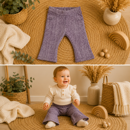 Schlagleggings Jeansstyle in Lila 💜