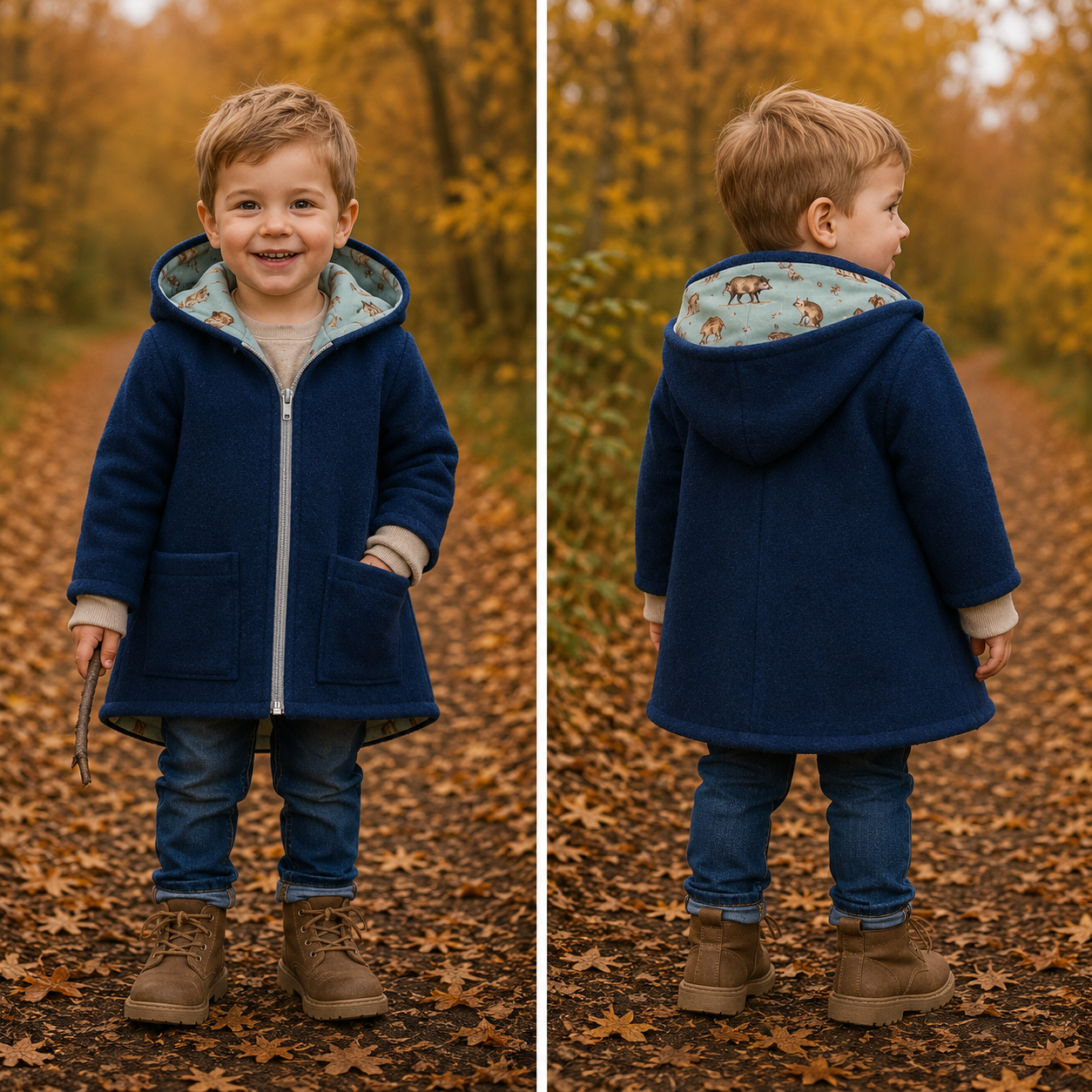 Wollwalk-Jacke verschiedene Farben – Warm, Bequem & Praktisch