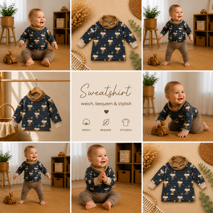 🐭 Zauberhaftes Maus-Abenteuer – gemütliches Sweatshirt mit Hoodie-Kragen