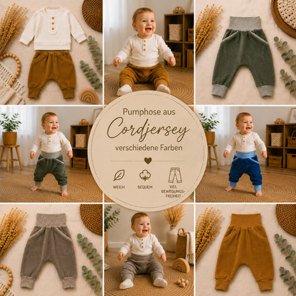 Cordjersey Pumphose – verschiedene Farben
