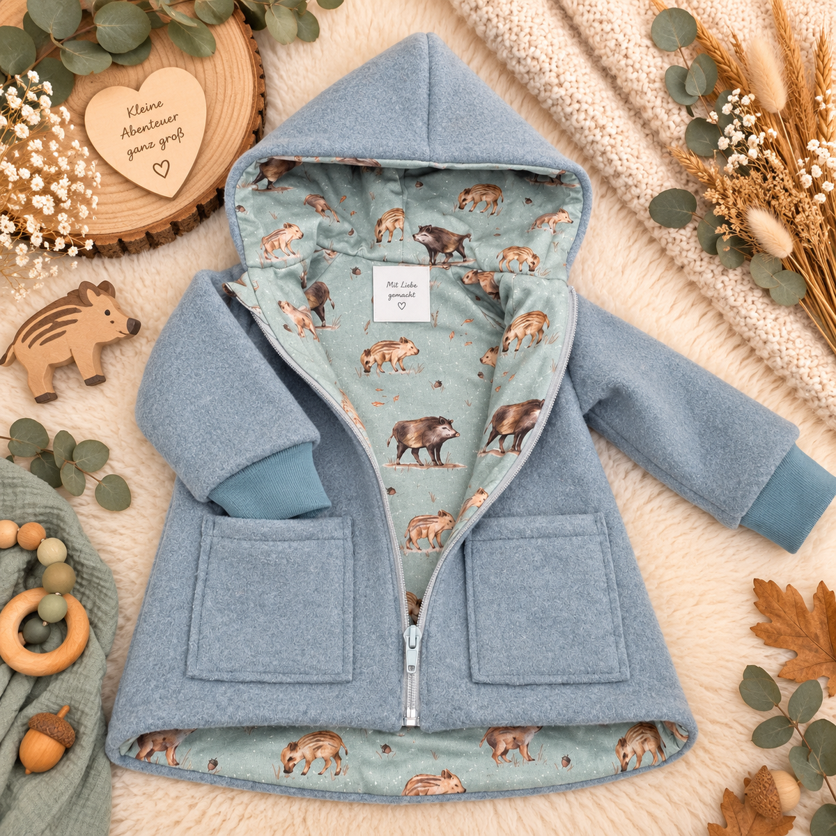 Wollwalk-Jacke verschiedene Farben – Warm, Bequem & Praktisch