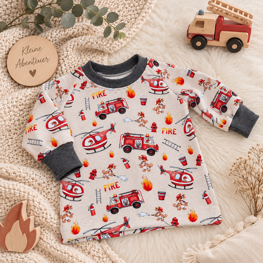 Sweatshirt mit Feuerwehrdruck
