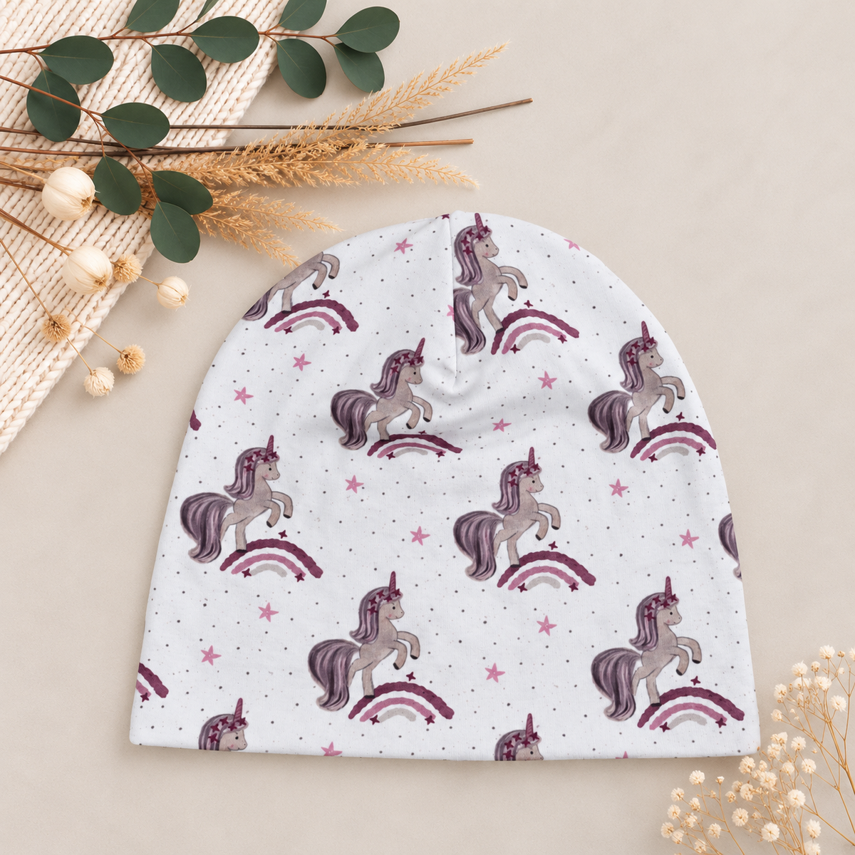 Kleiner Zauberliebling – Beanie & Loop in Mauve 💜